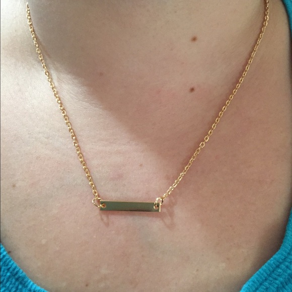 🆕 Bar Gold necklace🔴 Last one - Picture 3 of 3
