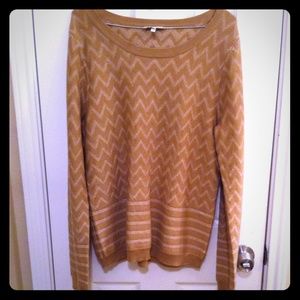 Joie Hideaki Metallic Zigzag & Stripped Sweater
