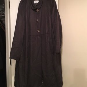 Calmer city top coat. Grey with fancy buttons