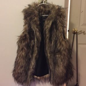 Faux fur vest