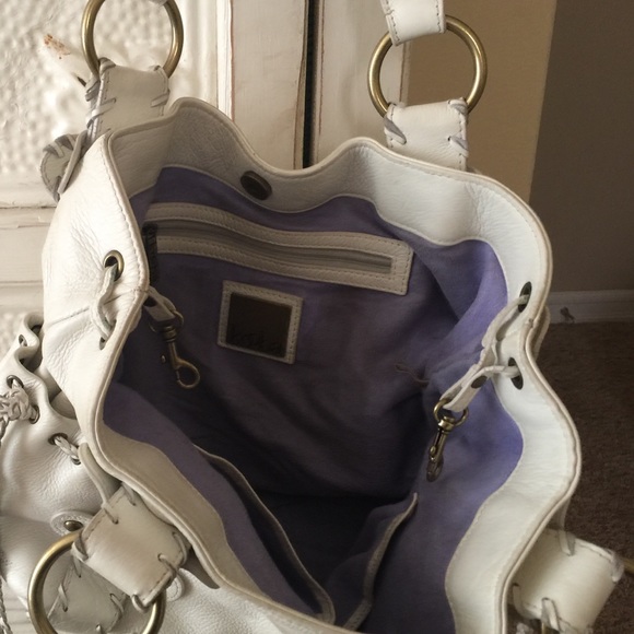 Authentic Kooba Sienna Whipstitch Bag White - Picture 2 of 4