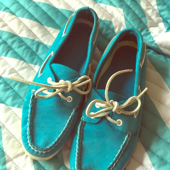 teal sperrys