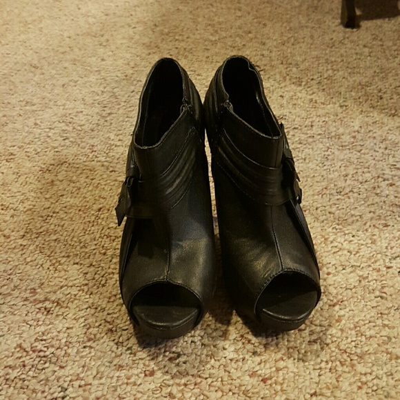 Open Toe Heel Ankle Boots