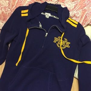 Pink half zip hoodie