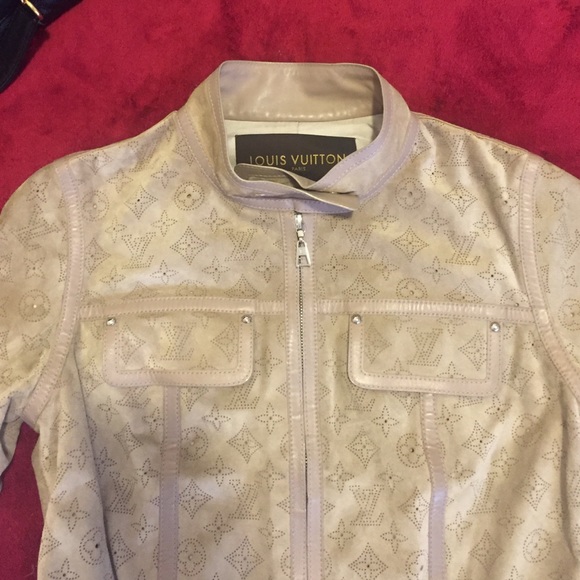LV Leather Jacket 100% Calf Skin & 100% Silk