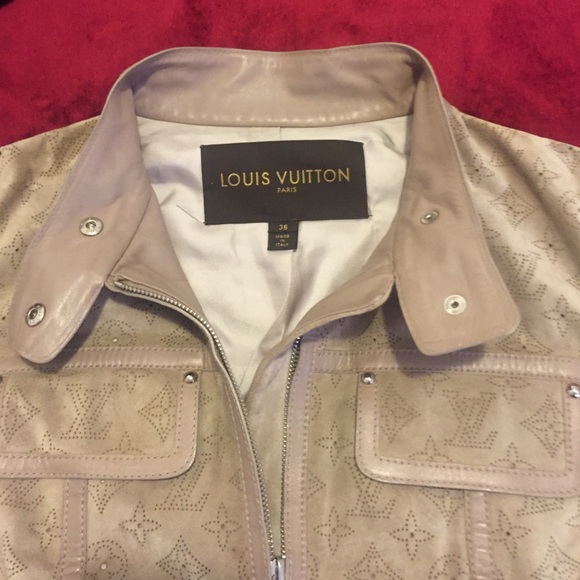 LV Leather Jacket 100% Calf Skin & 100% Silk