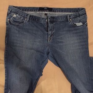 Vintage Ripped Pocket Bootcut Denim