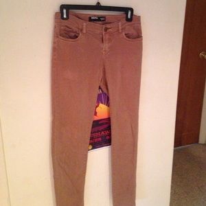 Tan cigarette pants