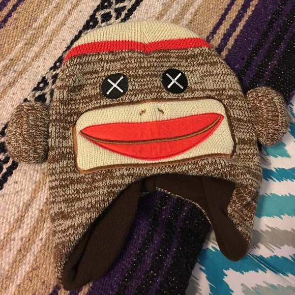 Winter sock monkey hat. Never used, asking $5.00