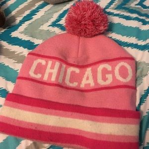 Chicago pink winter hat
