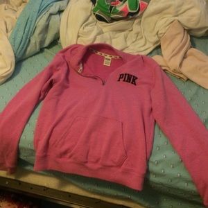 Very gently used Victoria's Secret 1/4 zip pink