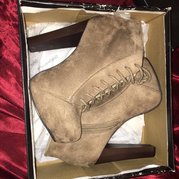 Taupe ankle booties