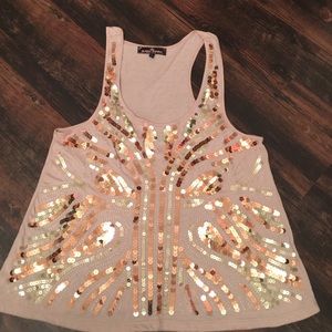 Sequin front tank