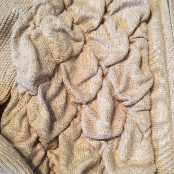 Tan Beige zip up sweater jacket - Picture 2 of 3