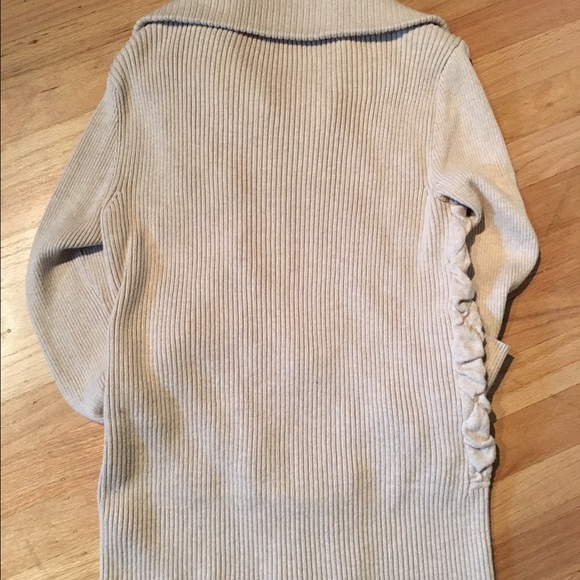 Tan Beige zip up sweater jacket - Picture 3 of 3