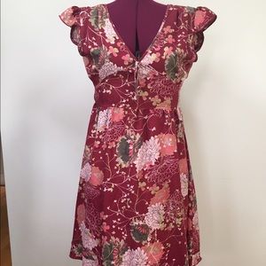 Gorgeous Floral Silk Dress from Anthropologie