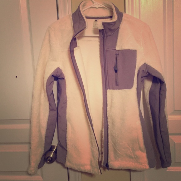 Fluffy zip up jacket