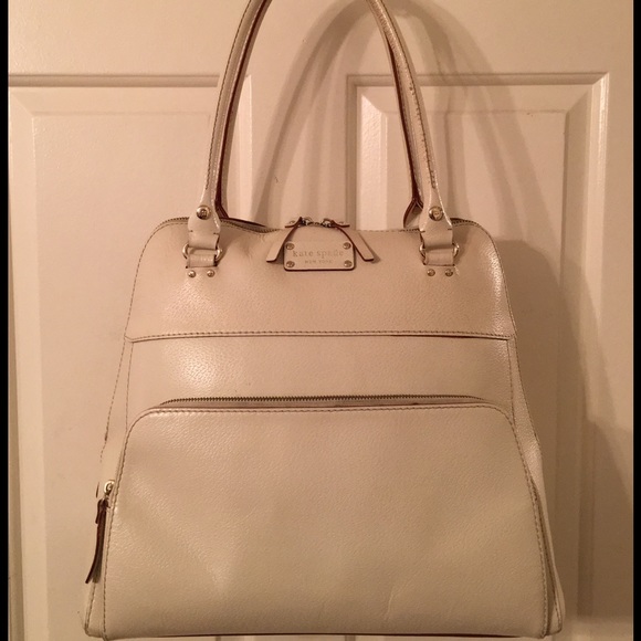 kate spade Handbags - Kate Spade Large Winter White Leather Bag