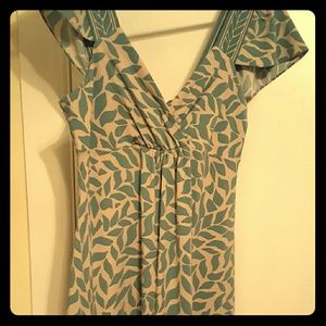 Tan and sage bcbg cocktail dress