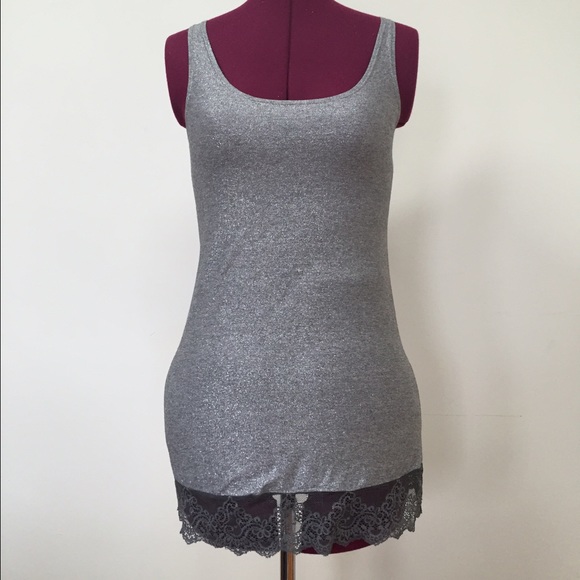 Anthropologie Metallic Silver Camisole - Picture 1 of 2