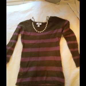 Olive + Pink Sweater