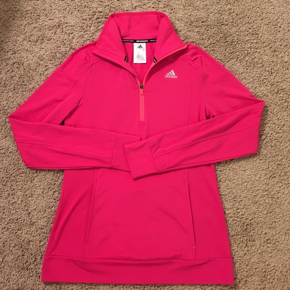 Adidas Jackets & Blazers - Adidas pink 1/4 zip pull over Small