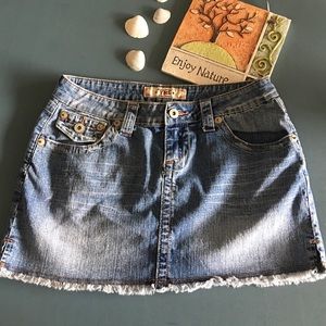 Denim Jean Mini Skirt
