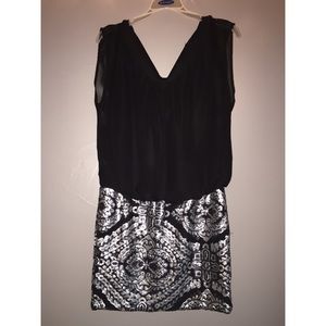 Black and silver dress