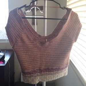 off shoulder boho crop top