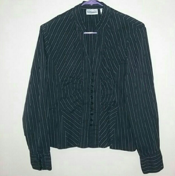 Tops - Black Pinstripe blouse