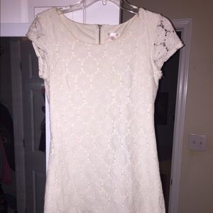 Mini white lace dress