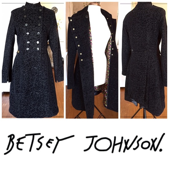 Betsey Johnson Jackets & Blazers - SALE🚨 BETSEY JOHNSON Rose Flare Peacoat Trench 8