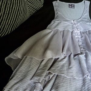 Free People Pale Lilac Drapey Tiered Racerback Top