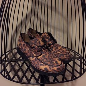 Cheetah Print Platform Creepers