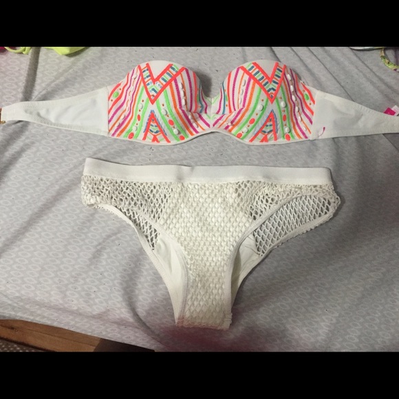 VS bikini top and net bottoms