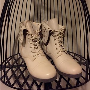 Lace-Up Studded Boots