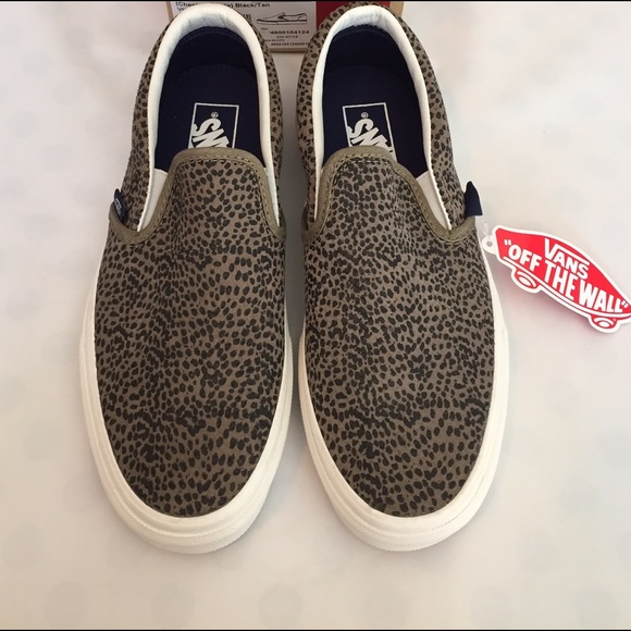 black vans with cheetah trim