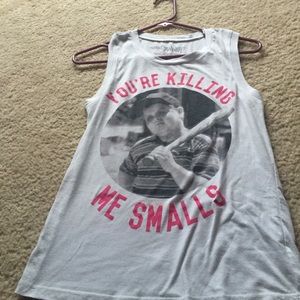 White sandlot muscle tee