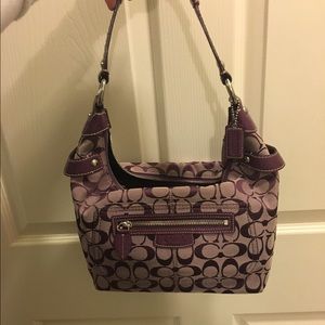 Purple coach purse
