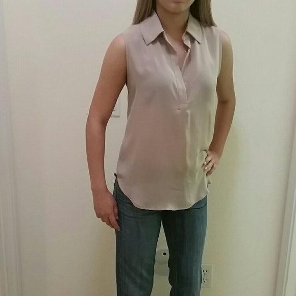 Olivaceous collared top in beige - Picture 1 of 1