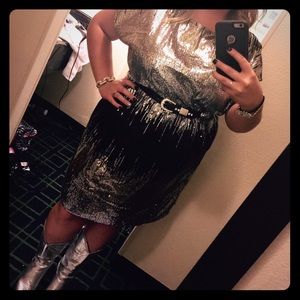 Asos sequin shift dress