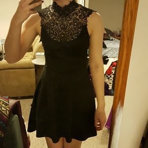 Black lacy top dress