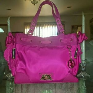 Juicy Couture Nylon Bow Accent Daydreamer Tote