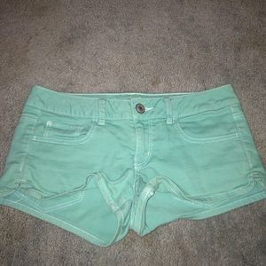 Short stretch jean shorts