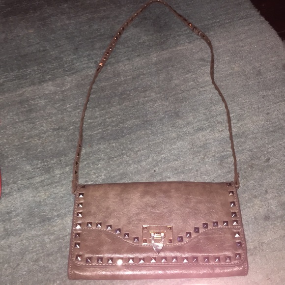 Beige clutch with removable strap - Picture 1 of 2
