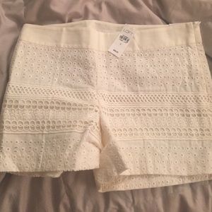 NWT. White eyelet shorts from the Loft.