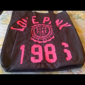 💖Adorable LOVE PINK 1986 Canvas Tote NWOT💖