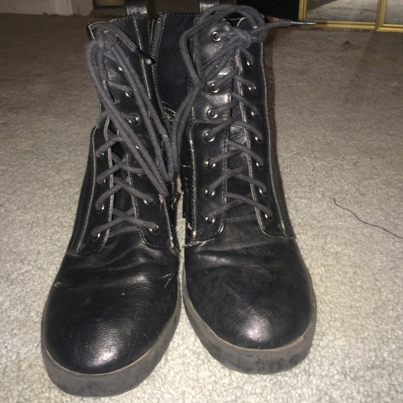 Lace up ankle boots