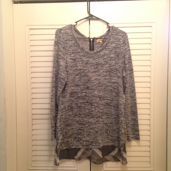 Black white grey sweater dress