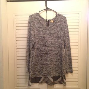 Black white grey sweater dress